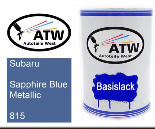 Subaru, Sapphire Blue Metallic, 815: 500ml Lackdose, von ATW Autoteile West.